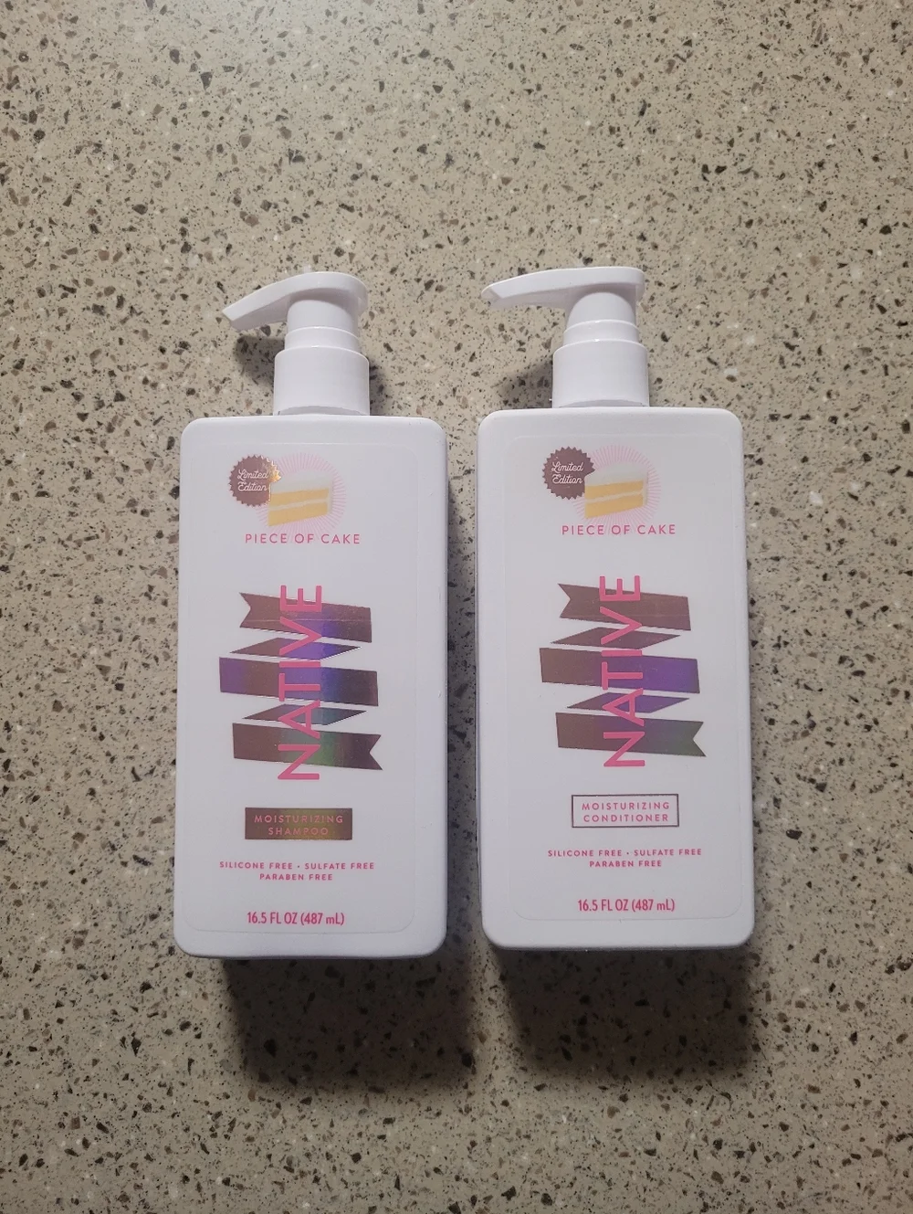 Lot Of 2 Native Limited Edition Piece of Cake Shampoo & Conditioner 16.5 Oz Each